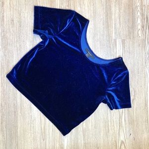 F21 velvet crop top